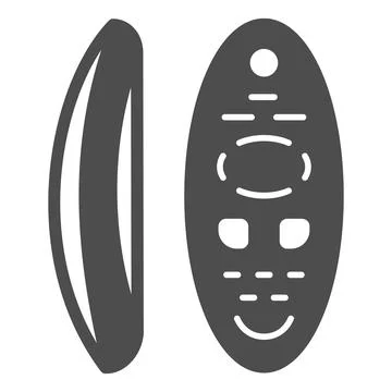 Tv remote solid icon, monitors and TV concept, remote control vector sign on 스톡 일러스트