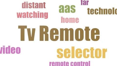 Tv Remote Word Cloud Animated Isolated Video stock 107246574