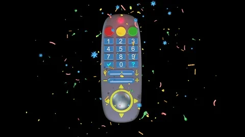 TV remove control covered with germs, bacteria, viruses, microbes.Spreading out Stock Footage 100569118