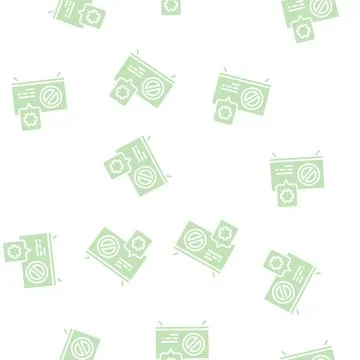 Tv repair glyph seamless pattern Stock Illustration