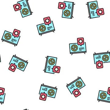 Tv repair vector seamless pattern 스톡 일러스트