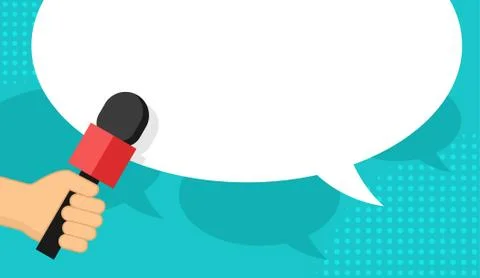 TV report or media interview Stock Illustration