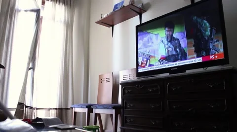 TV on the room Video stock 65302164