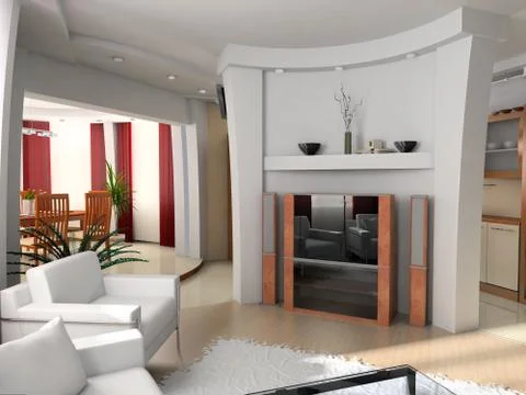 Tv room Stock Illustration