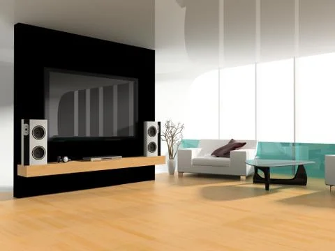  tv room Stock Illustration