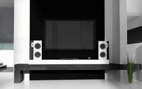 Tv room Stock Illustration