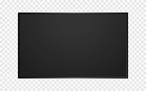 TV screen blank on transparent background. Modern television template. Computer Stock Illustration