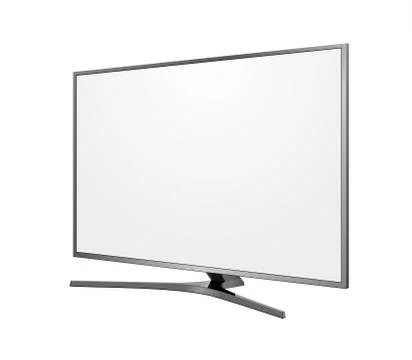 Tv screen blank on white background Stock Illustration