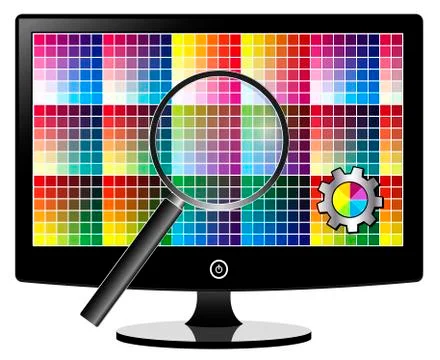 TV Screen Calibration Illustrazione stock