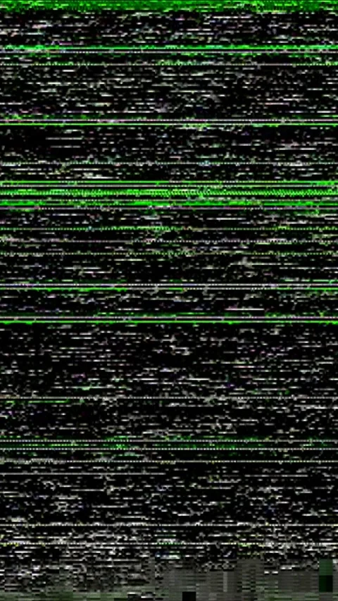 TV Screen Flickering with Static and Green Glitches, Vertical Video Vídeo Stock 282243074