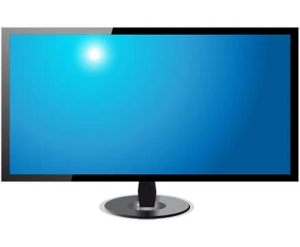 Tv screen hd- isolated on white background Stock Illustration