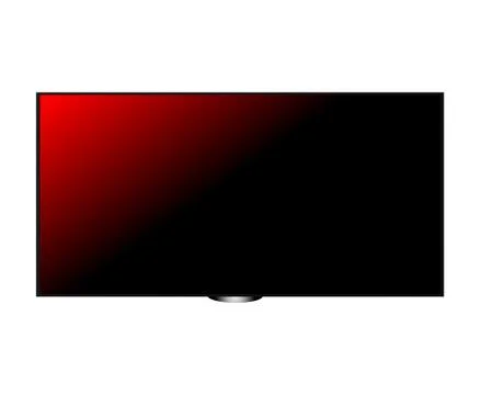 Tv screen hd red Stock Illustration