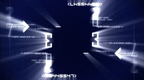 TV screen macro with flashing random numbers 스톡 동영상 916532