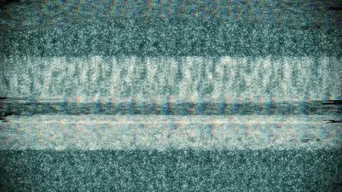 Tv screen noise glitch effect. Glitch static white noise television . Tv no.. Stock Footage 291946328