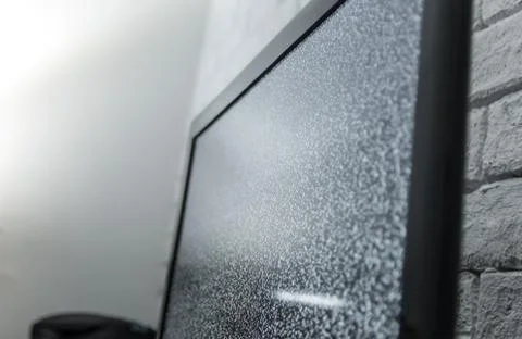 Tv screen with noise glitcher effect. No signal or no communication concept with Stock Photos