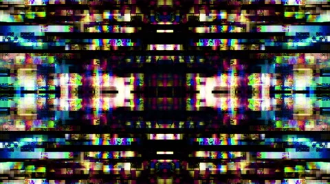 TV screen pixels fluctuate with color and video motion - Video Flux 024 HD, 4K Stock Footage 52264504
