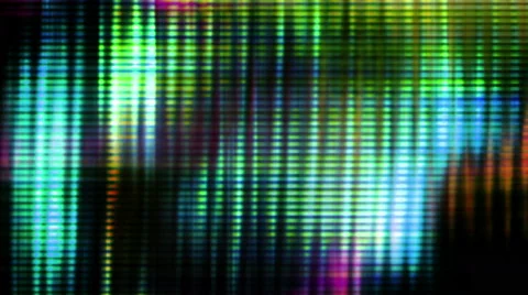 TV screen pixels fluctuate with color and video motion - Video Flux 047 HD, 4K Stock Footage 62315210