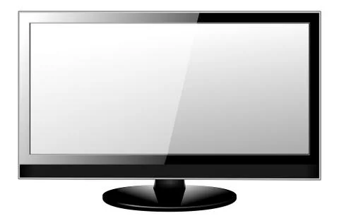 Tv screen realistic vector illustration Illustrazione stock