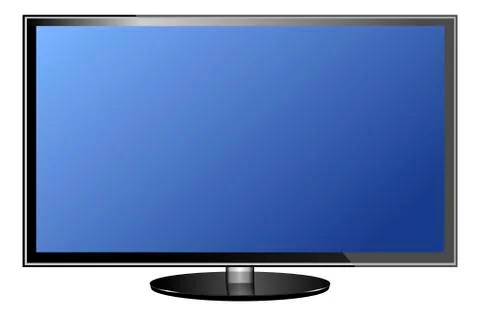 TV screen realistic vector illustration Illustrazione stock