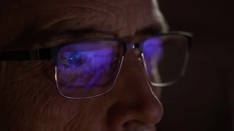 Tv screen is reflected in glasses 動画素材 146769651