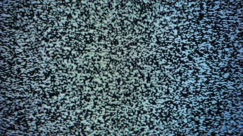 TV screen with static noise and signal interference. Stock Footage 304464976