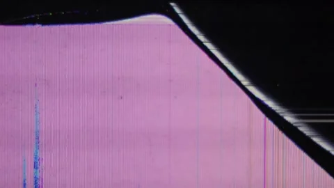 TV screen vignette. Led screen vignette striped due to damage Stock Footage 301050111