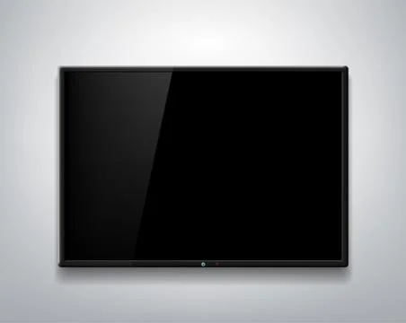 TV screen on the wall background Stock-Illustration