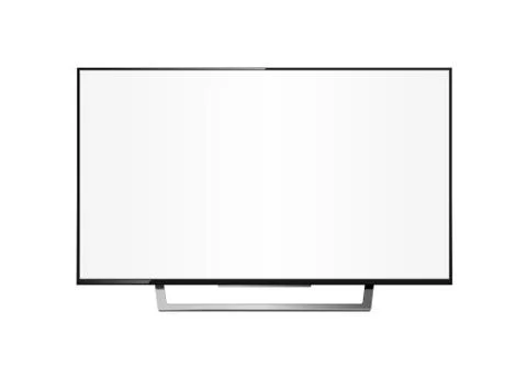 Tv screen on white Stock Illustration