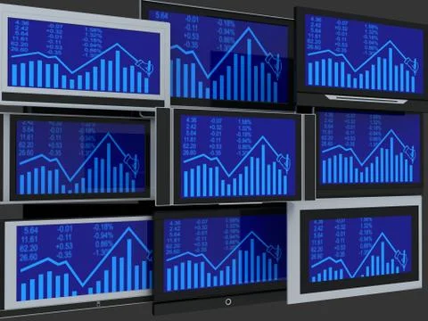 TV screens Stock Photos