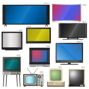 TV screens vector illustration Stock Illustration