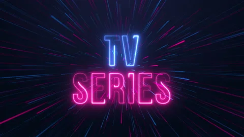 Tv series - neon text Stock Footage 188667464