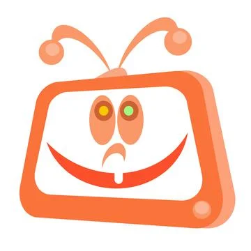 TV set cartoon Stock Illustration