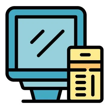 Tv set gameplay icon vector flat Stock Illustration