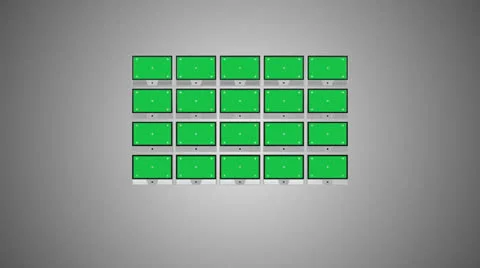 TV Set With Green Screen Stock Footage 24819459