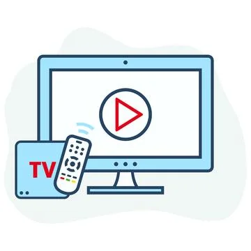 TV Set top box icon Illustrazione stock