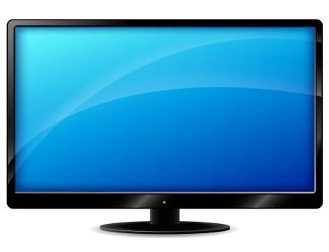 Tv set on white background Stock Illustration