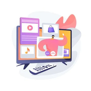 Tv shop vector concept metaphor Illustration