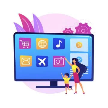 Tv shop vector concept metaphor Stock Illustration