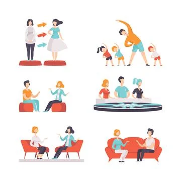 Tv Show and Television Program with People Participating in Game and Interview Ilustración de archivo