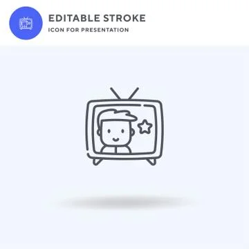 Tv Show icon vector, filled flat sign, solid pictogram isolated on white, logo Illustrazione stock