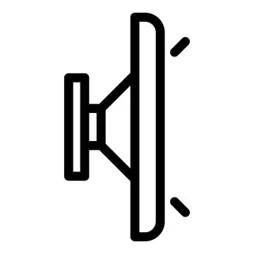 Tv side wall mount icon outline vector. Vesa display Stock Illustration