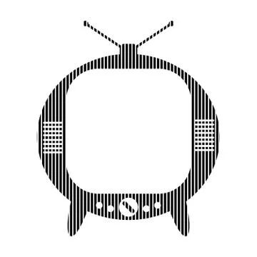 TV sign on white. Stock Illustration