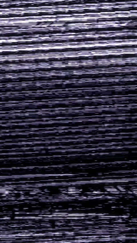 TV signal glitch effect with lines and black-and-white noise artifacts Vidéo 304534947
