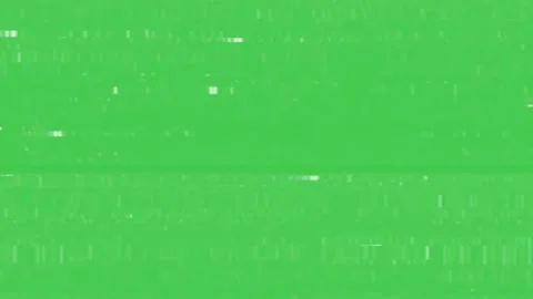 TV signal glitch error and pixel sorting effect in psychedelic green screen. Stock Footage