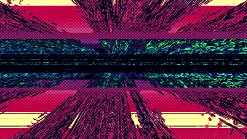 TV Signal Interference: Broken Broadcast with Flickering Noise. Stock Footage 233635276