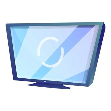 Tv software update icon, cartoon style Stock Illustration