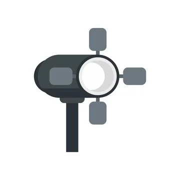 Tv spot light icon flat isolated 스톡 일러스트