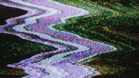 Tv static electronic noise Stock Footage 11085896