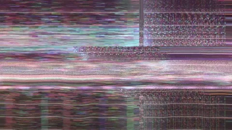 TV Static Interference Loop Landscape Stock Footage 331076874