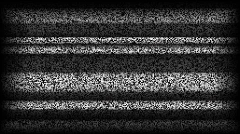 TV static noise background. Glitch pixelated television screen. Black and white Illustrazione stock
